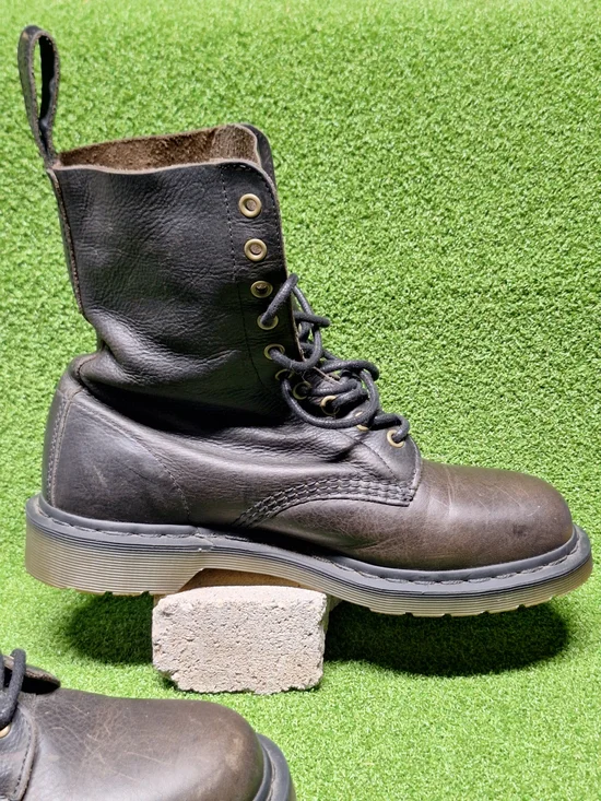 Dr. Martens Brown Leather 8-Eye Lace-Up Boots - Picture 12 of 16